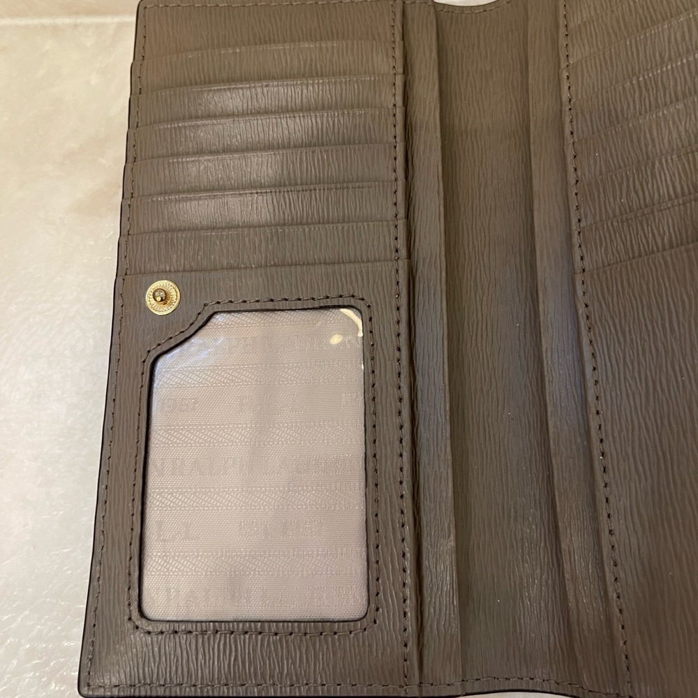NWOT Ralph Lauren Bennington Slim Taupe Leather Wallet - Picture 5 of 13
